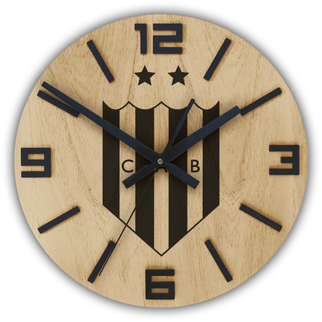 Reloj de Pared ESCUDO BANFIELD 30cm, 40cm