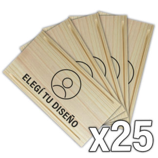 Tabla Rectangular Pino Personalizada x25u.