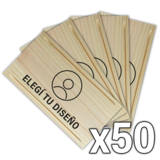 Tabla Rectangular Pino Personalizada x50u.