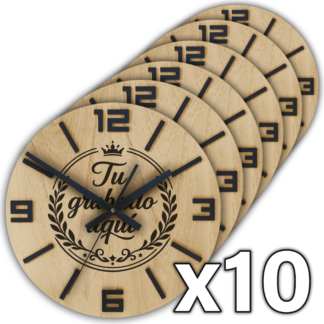 Relojes Personalizados Pack x10u.